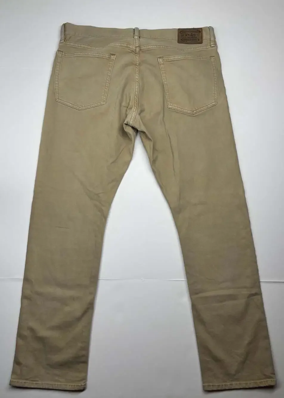 Polo Ralph Lauren Authentic Dungarees Khaki Slim Straight Jeans Size 36x30
